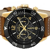 Invicta Men's Aviator Quartz Gold-Tone and Leather Casual Watch