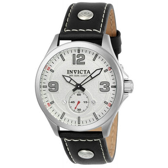 Invicta Men's Aviator Quartz Stainless Steel and Leather Casual Watch