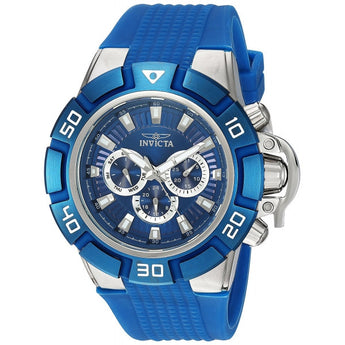 Invicta Men's I-Force Quartz Stainless Steel and Silicone Casual Watch, Blue