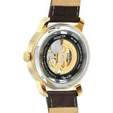 Invicta Men's Objet D Art Automatic Gold-Tone and Leather Casual Watch