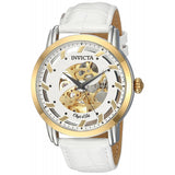 Invicta Men's Objet D Art Automatic Gold-Tone and Leather Casual Watch