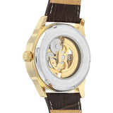 Invicta Men's Objet D Art Automatic Gold-Tone and Leather Casual Watch