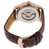 Invicta Men's Objet d'Art Automatic Stainless Steel and Leather Casual Watch, B