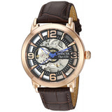 Invicta Men's Objet D Art Automatic Stainless Steel and Leather Casual Watch