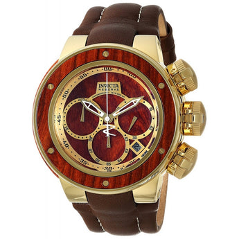 Invicta Men's Reserve Quartz Stainless Steel and Leather Casual Watch