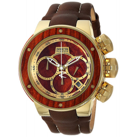 Invicta Men's Reserve Quartz Stainless Steel and Leather Casual Watch