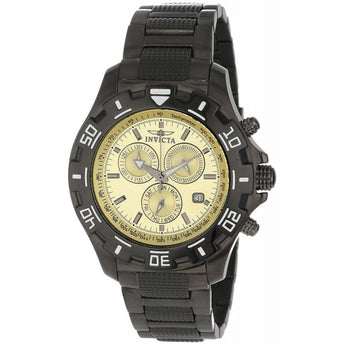 Invicta Men's Specialty Chronograph Champaign Dial Gunmetal Ion-Plated Stainles