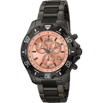 Invicta Men's Specialty Chronograph Gunmetal Ion-Plated Stainless Steel and Ros