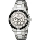 Invicta Men's Specialty Chronograph Stainless Steel Silver-Tone Dial Watch