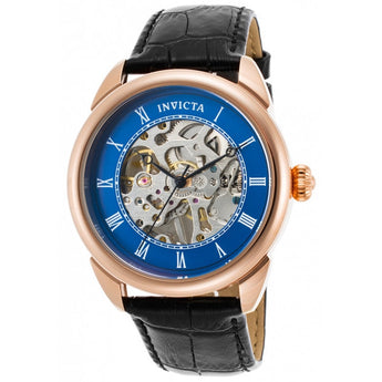 Invicta Men's 'Specialty' Mechanical Hand Wind Stainless Steel and Leather Casu