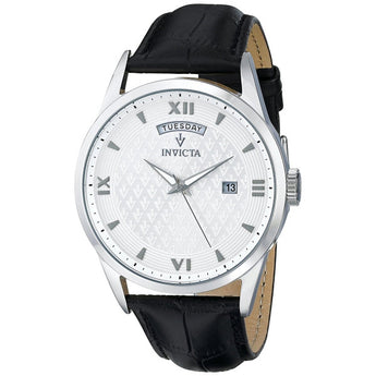 Invicta Men's Vintage Analog Display Swiss Quartz Black Watch