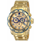 Invicta Mens Pro Diver Scuba Swiss Chronograph 18k Gold Plated Stainless Steel