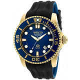 Invicta Mens Pro Diver Automatic Blue Dial Black And Darlk Blue Polyurethane Wa