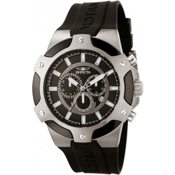 Invicta Signature Men's Stainless Steel Signature Chronograph Black Strap