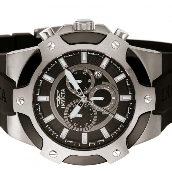 Invicta Signature Men's Stainless Steel Signature Chronograph Black St ...