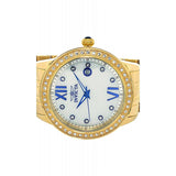 Invicta Women's Angel Crystal Accented Bezel MOP Dial Yellow Gold Steel Bracele