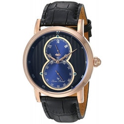 Lucien Piccard Men's Infinity Quartz Stainless Steel and Leather Automatic Watc