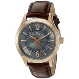 Lucien Piccard Men's 'Oxford' Quartz Stainless Steel And Brown Leather Casual W