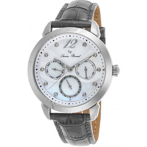 Lucien Piccard Women's Rivage Quartz Stainless Steel and Leather Casual Watch