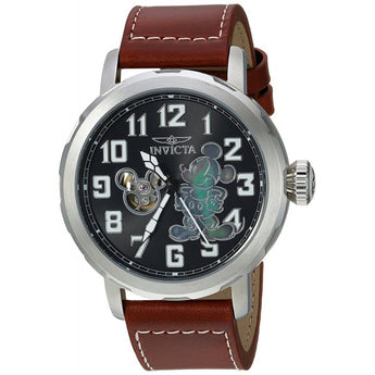 Invicta Men's 'Disney Limited Edition' Automatic Metal and Leather Casual Watch