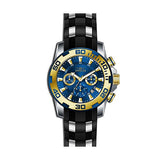 Invicta Men's Pro Diver Black Polyurethane Band Steel Case Quartz Blue Dial Ana