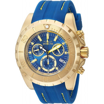 Invicta Men's Pro Diver Quartz Gold-Tone and Polyurethane Casual Watch