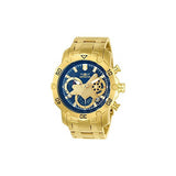 Invicta Pro Diver Men 50mm Stainless Steel Gold Blue dial Quartz