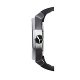 Puma Wristwatch steel case, black silicone strap