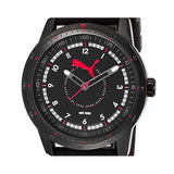 Puma Men's Black Rubber Black Dial Watch