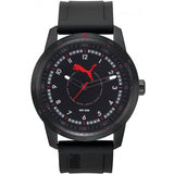 Puma Men's Black Rubber Black Dial Watch