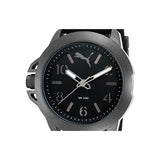 Puma Men's Black Silicone Black Dial Watch