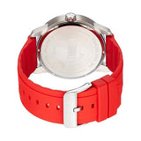 Puma Men's Red Rubber Black Dial Watch