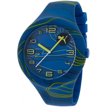 Puma Blue and Multi-Color Silicone and Dial