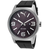 Puma Men's Black Silicone Black Dial