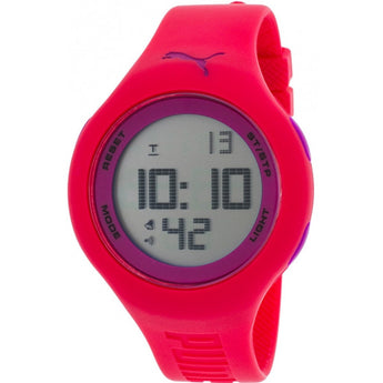 Puma Women's Pink Rubber Grey Digital Dial