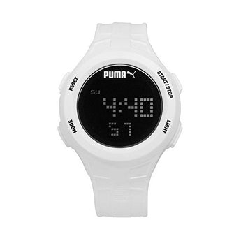 Puma Loop Chronograph Digital White Silicone Watch