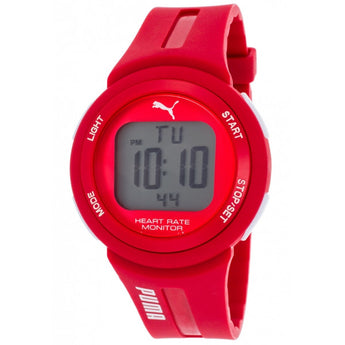 Puma Quartz Plastic and Polyurethane Automatic Watch, Red