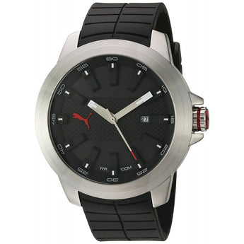 Puma Men's Quartz Stainless Steel And Polyurethane Automatic Watch Color:Black