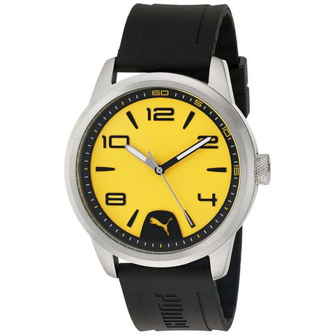 Puma Men's Quartz Stainless Steel And Polyurethane Automatic Watch Color Black