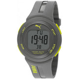 Puma Rubber Digital Neon Accent Watch - Grey