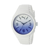 Puma Unisex Gummy fading white blue Analog Display Watch