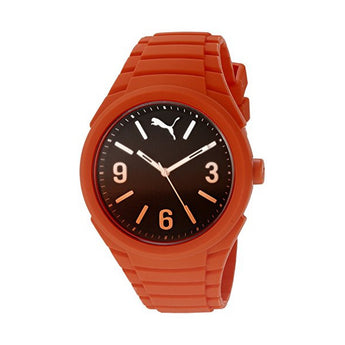 Puma Unisex Gummy fading orange Analog Display Watch